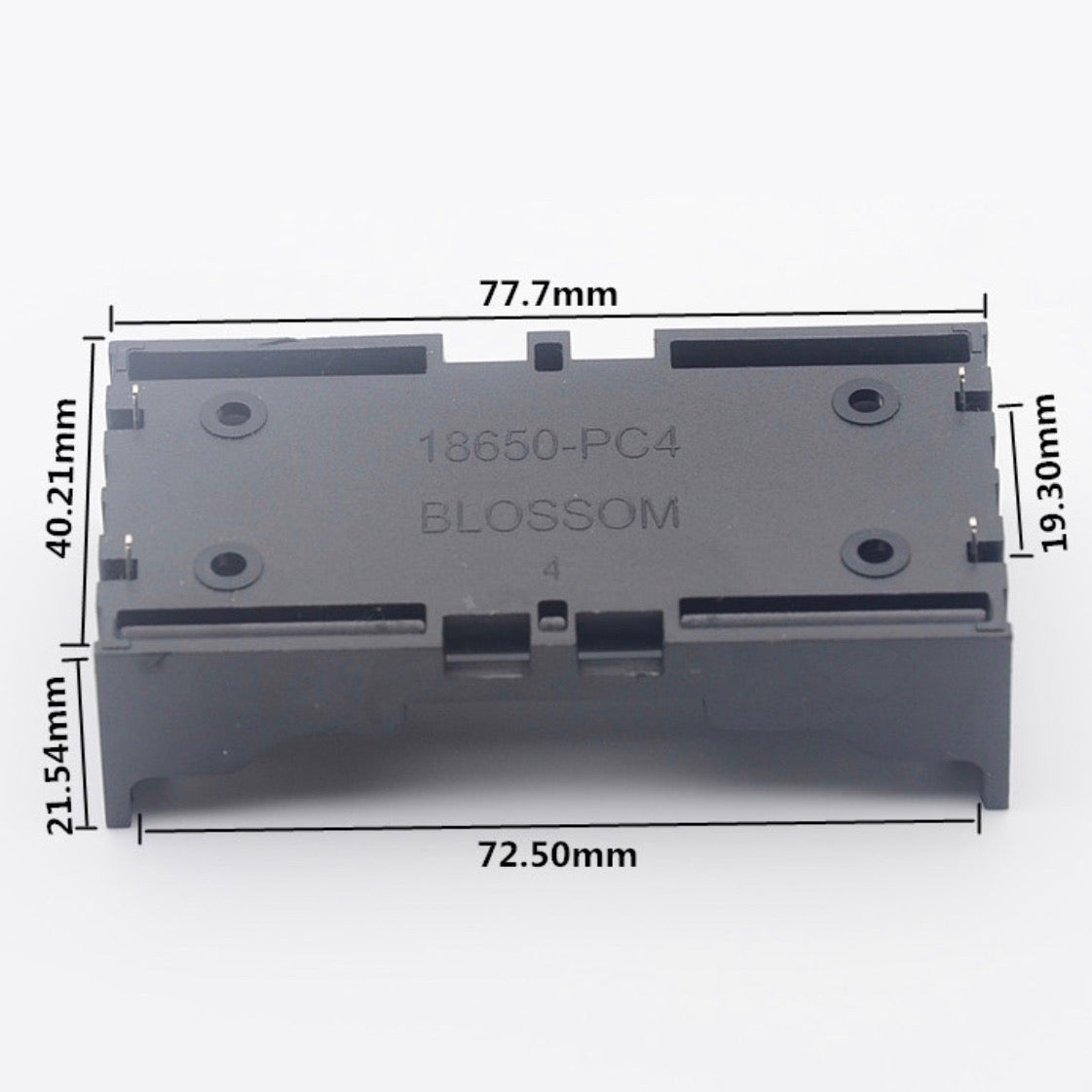 18650 Battery holder through hole 1, 2, 3, 4 Cell