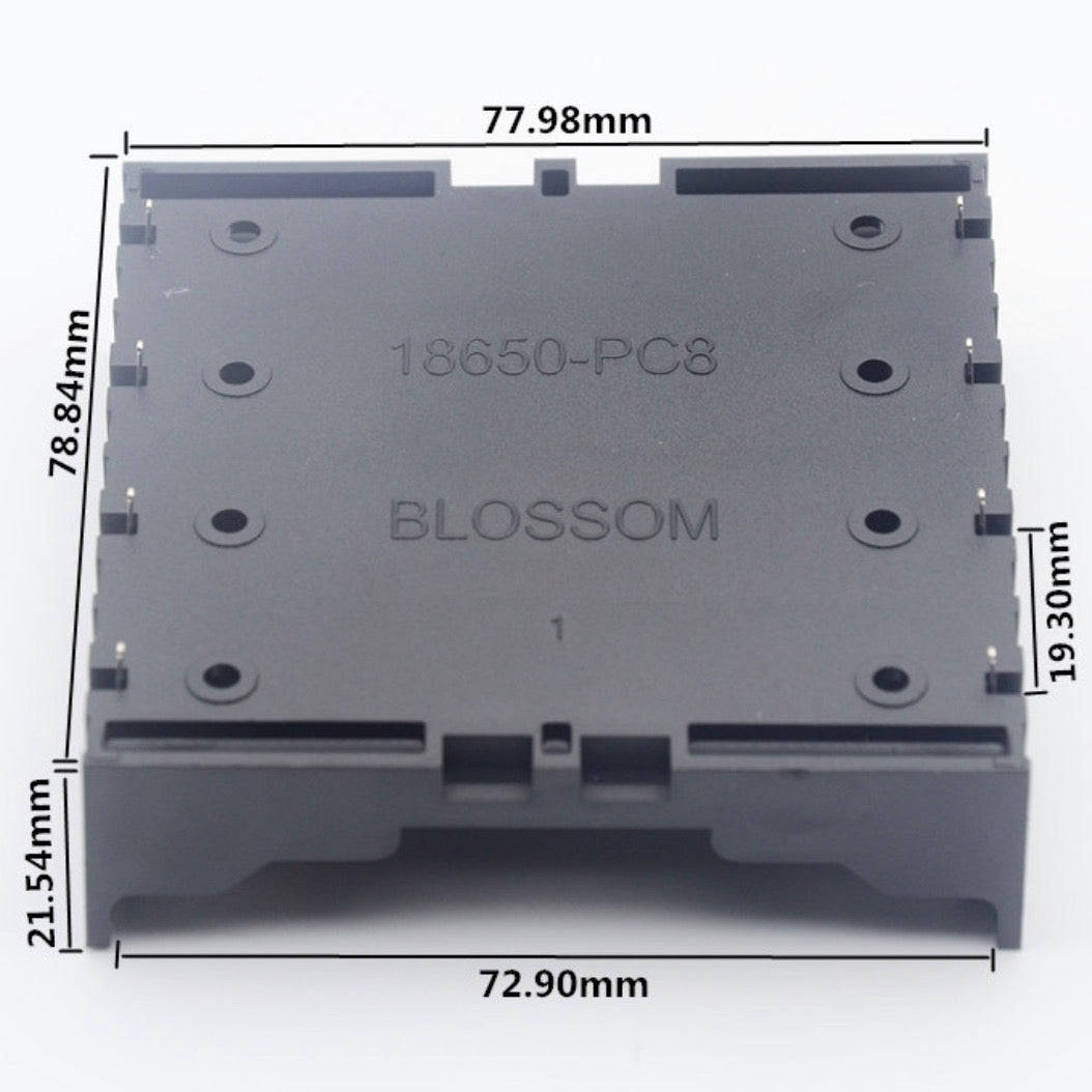 18650 Battery holder through hole 1, 2, 3, 4 Cell