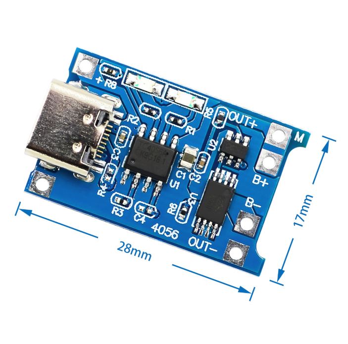 TP4056 Lithium Battery Charger Module Charging Board With Protection Dual Functions Li-ion 5V 1A Micro/Type-c/Mini 18650