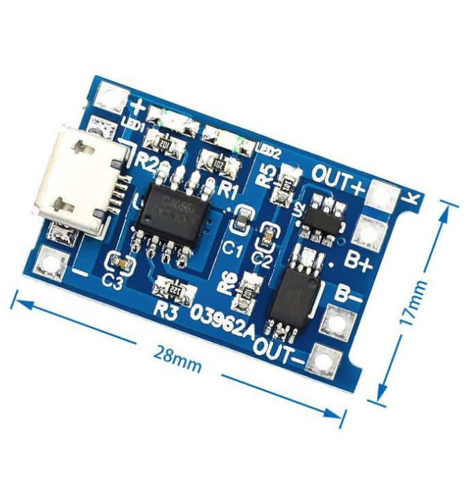 TP4056 Lithium Battery Charger Module Charging Board With Protection Dual Functions Li-ion 5V 1A Micro/Type-c/Mini 18650